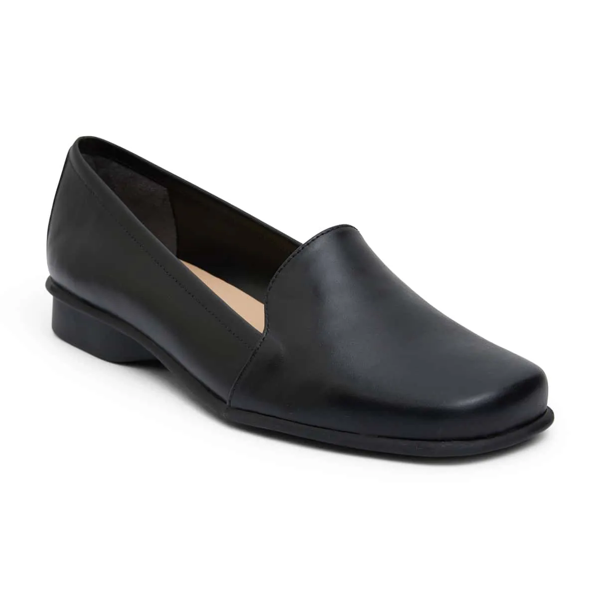 Knox Flat in Black Leather