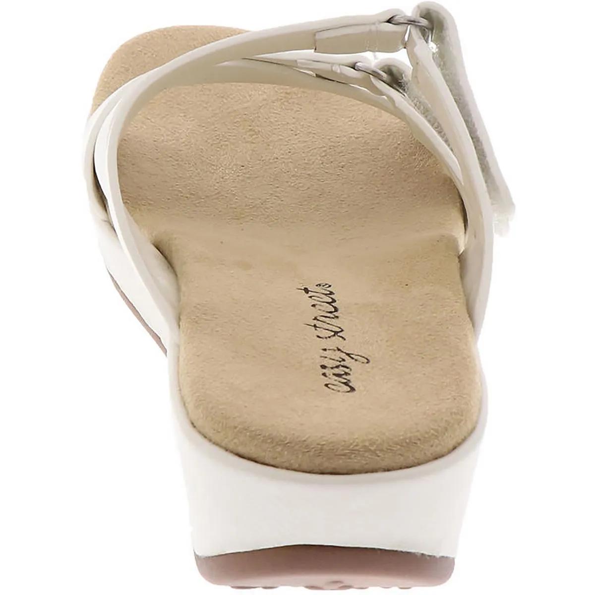 Koda Womens Slip On Velcro Strap Wedge Sandals