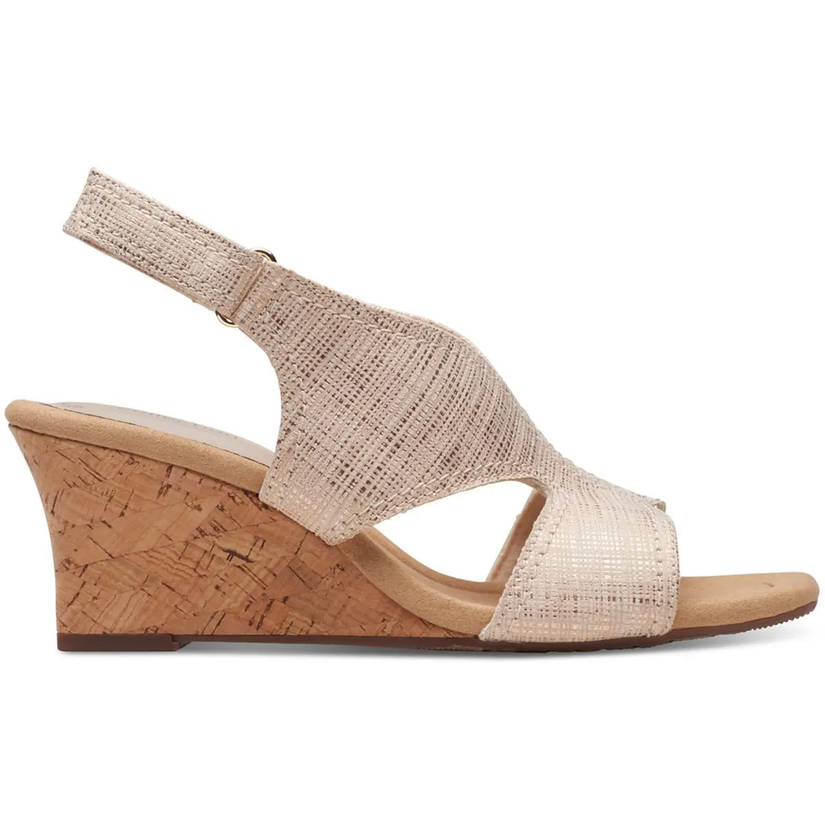 Kyarra Aster Womens Metallic Wedge Wedge Heels