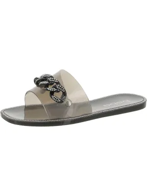 Lacina Womens Embellished Slip-On Slide Sandals