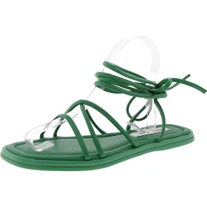 Lana Womens Lace-Up Faux Leather Strappy Sandals