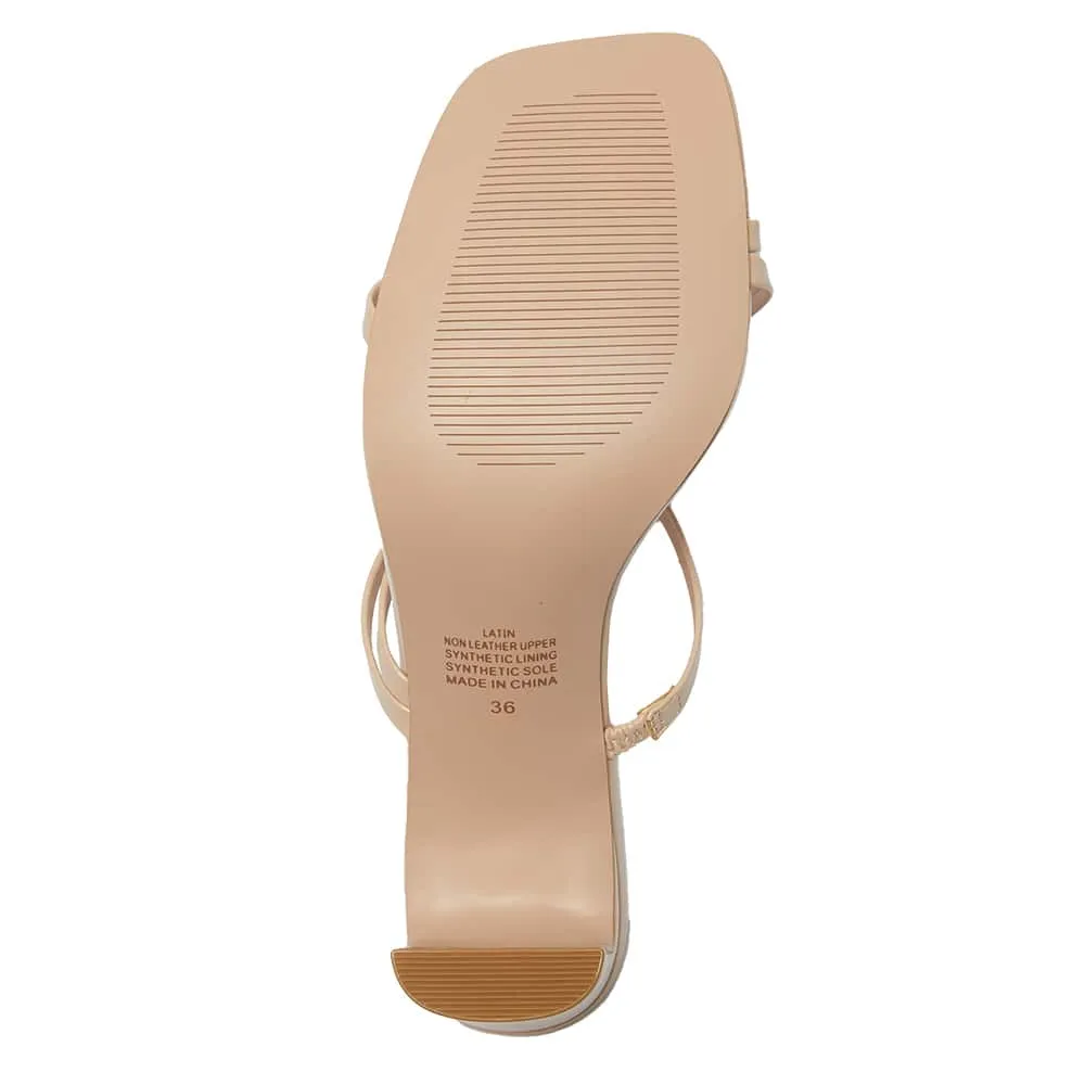 Latin Heel in Nude Smooth