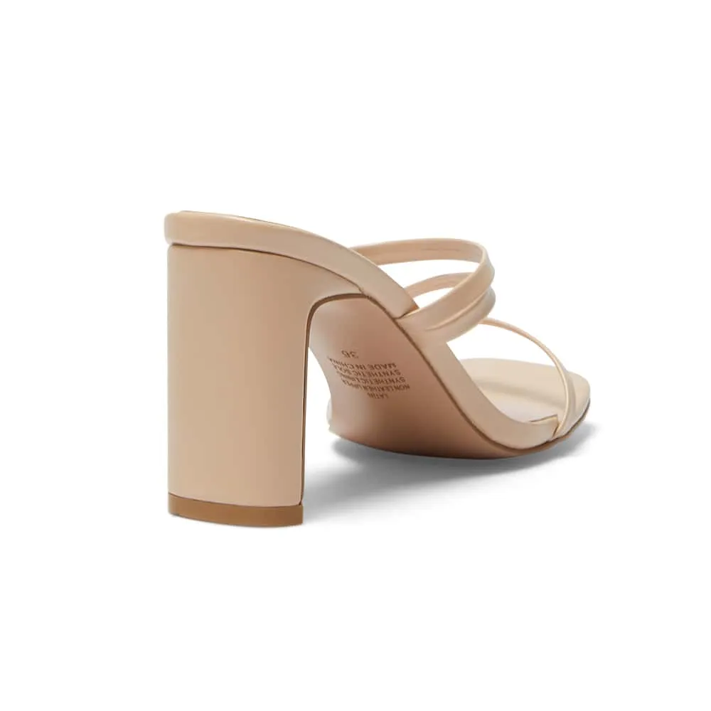 Latin Heel in Nude Smooth