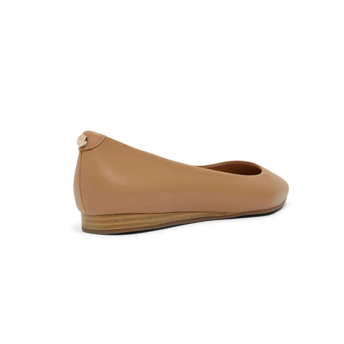 Laura Flat in Camel Leather