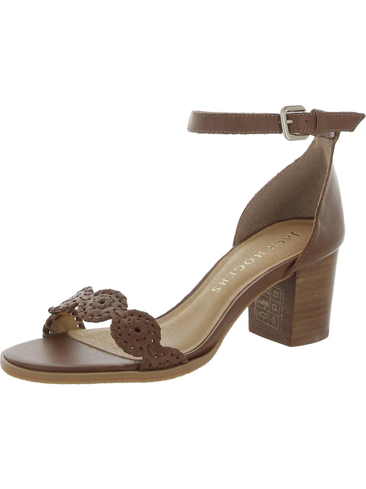 Lauren Womens Leather Metallic Heels