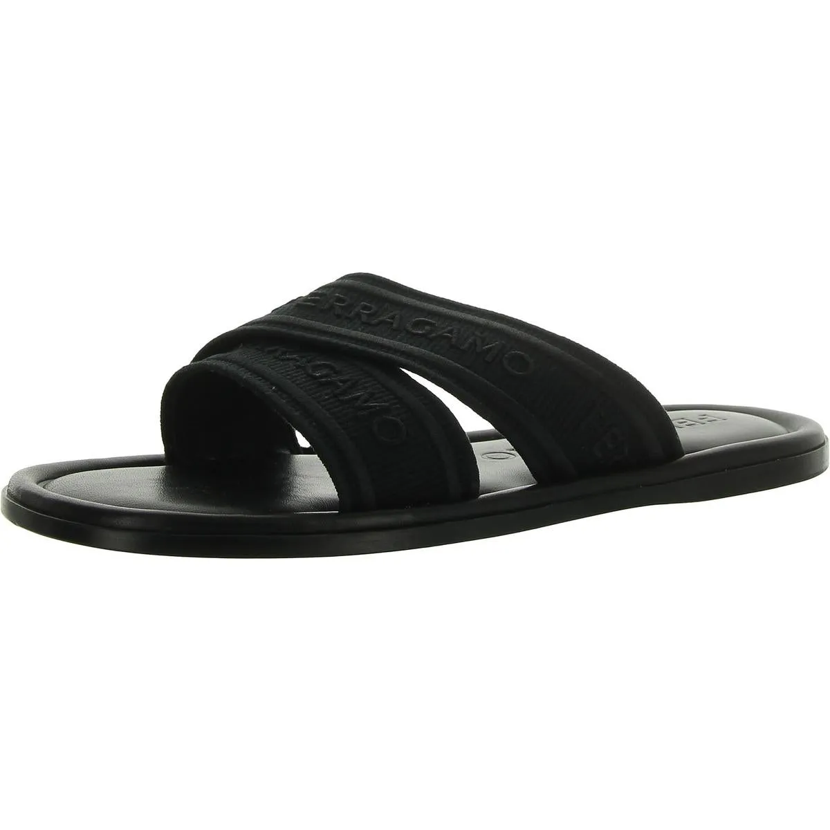 LAURENE LOGO  Womens Round toe Flat sandal Slide Sandals