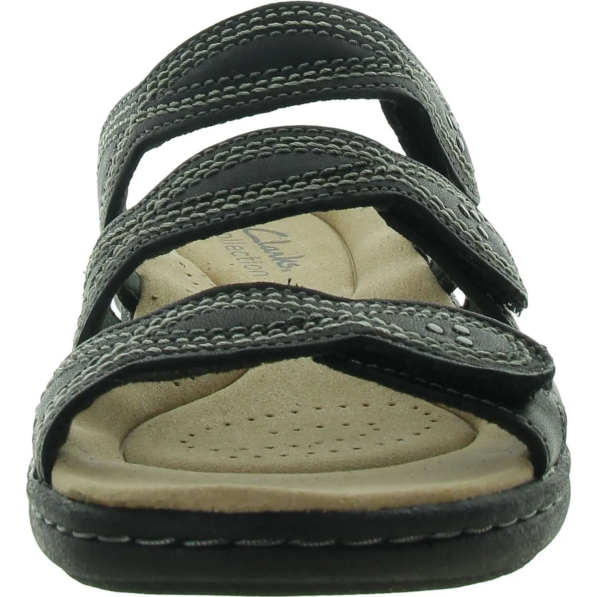 Laurieann Ayla Womens Leather Slip On Slide Sandals