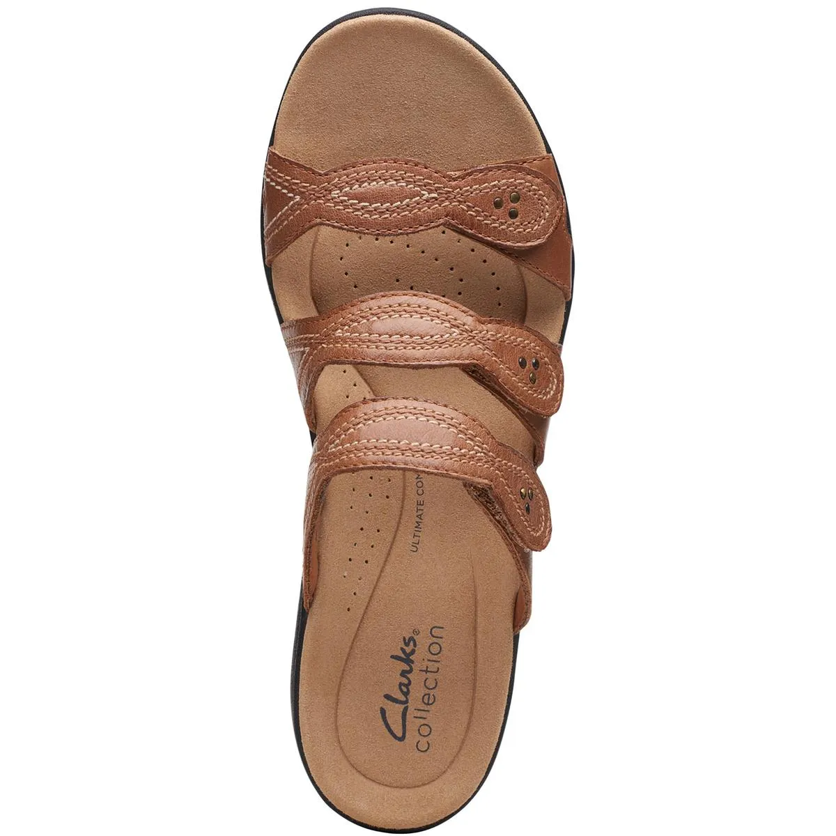 Laurieann Ayla Womens Leather Slip On Slide Sandals