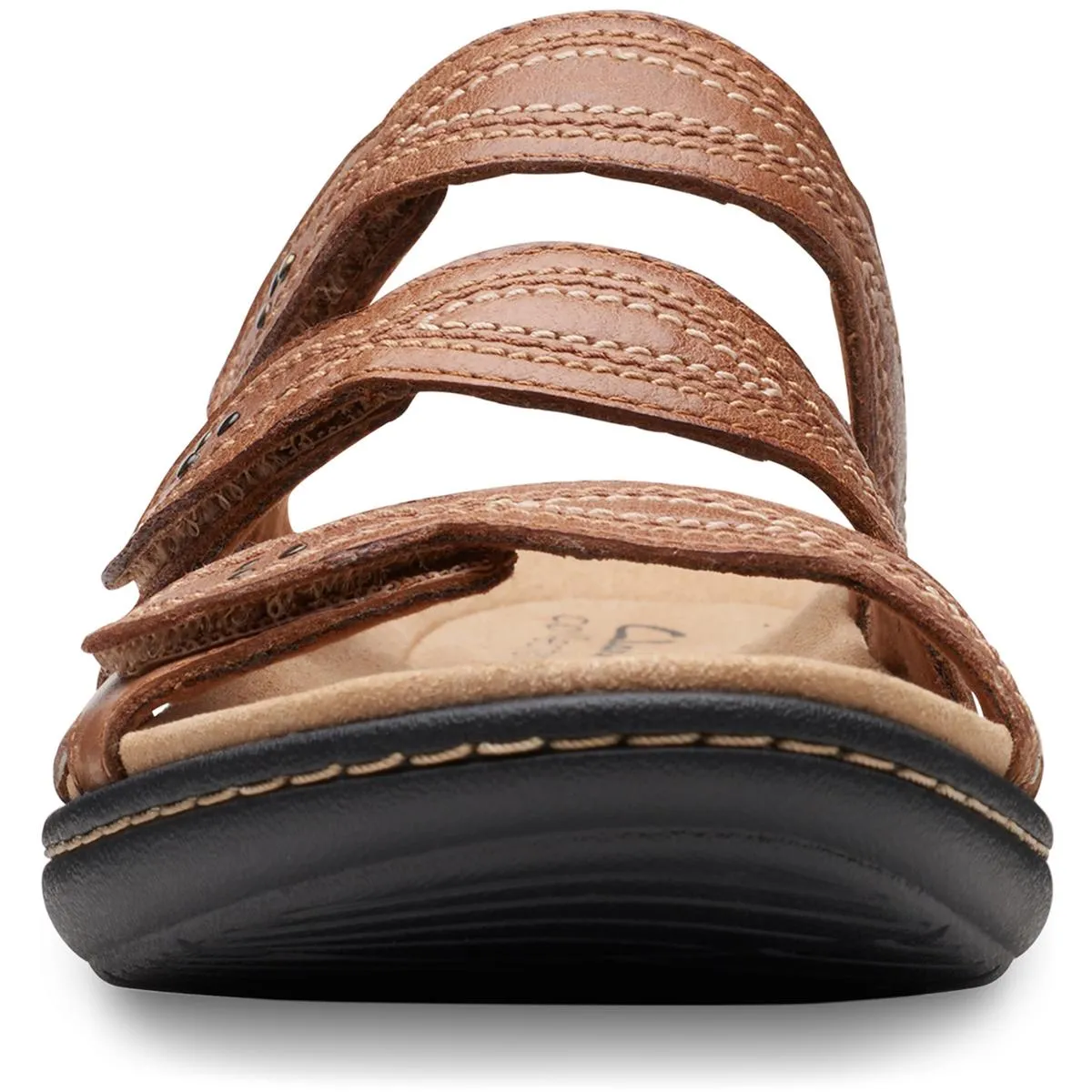 Laurieann Ayla Womens Leather Slip On Slide Sandals