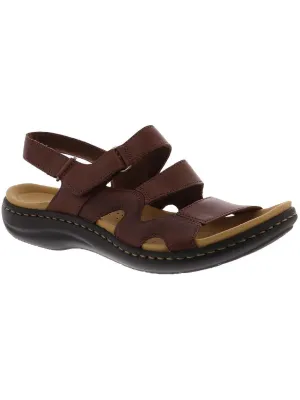 Laurieann Womens Leather Open Toe Ankle Strap