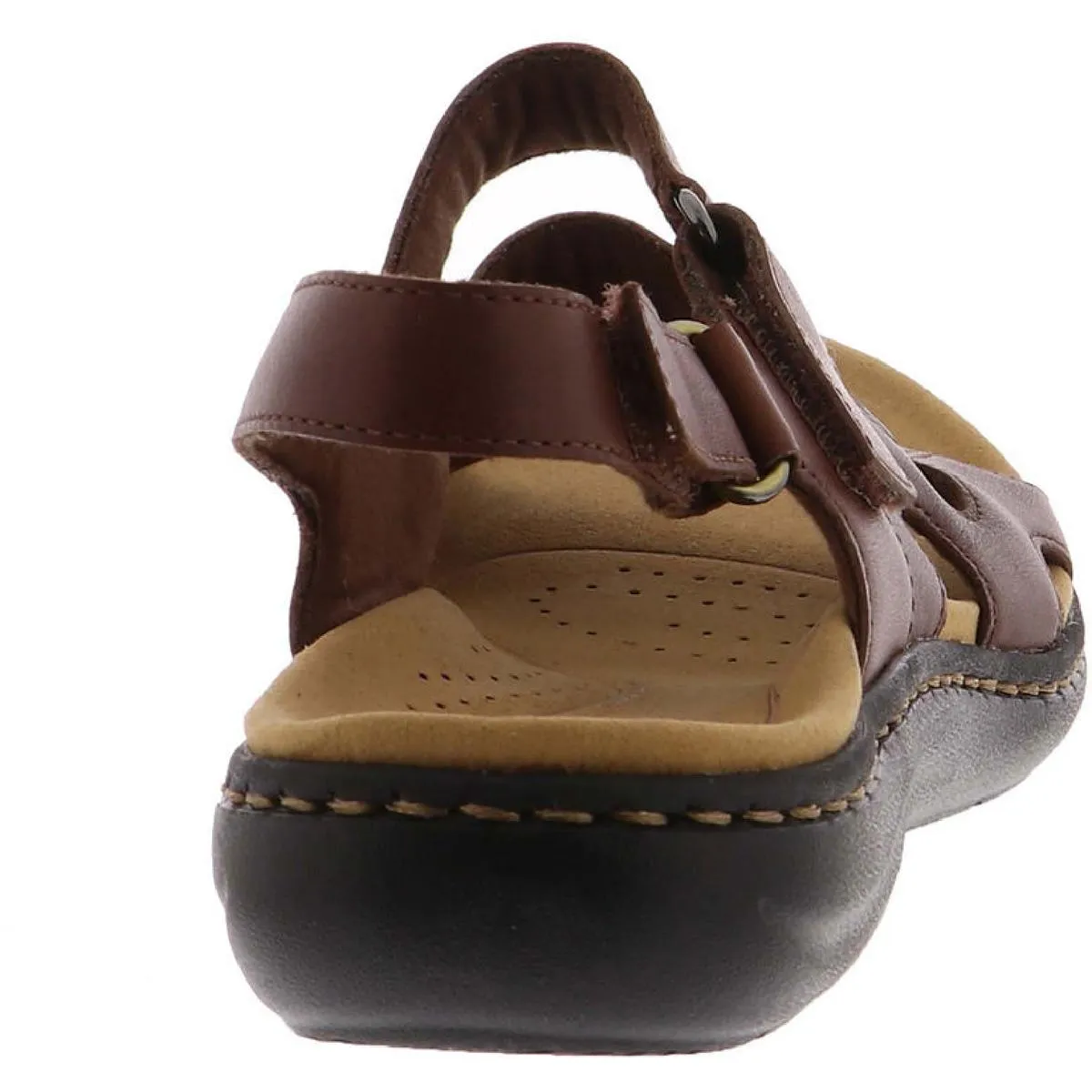 Laurieann Womens Leather Open Toe Ankle Strap