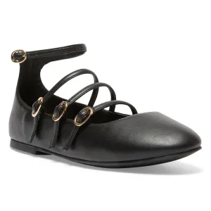 Layla Flat in Black Smooth