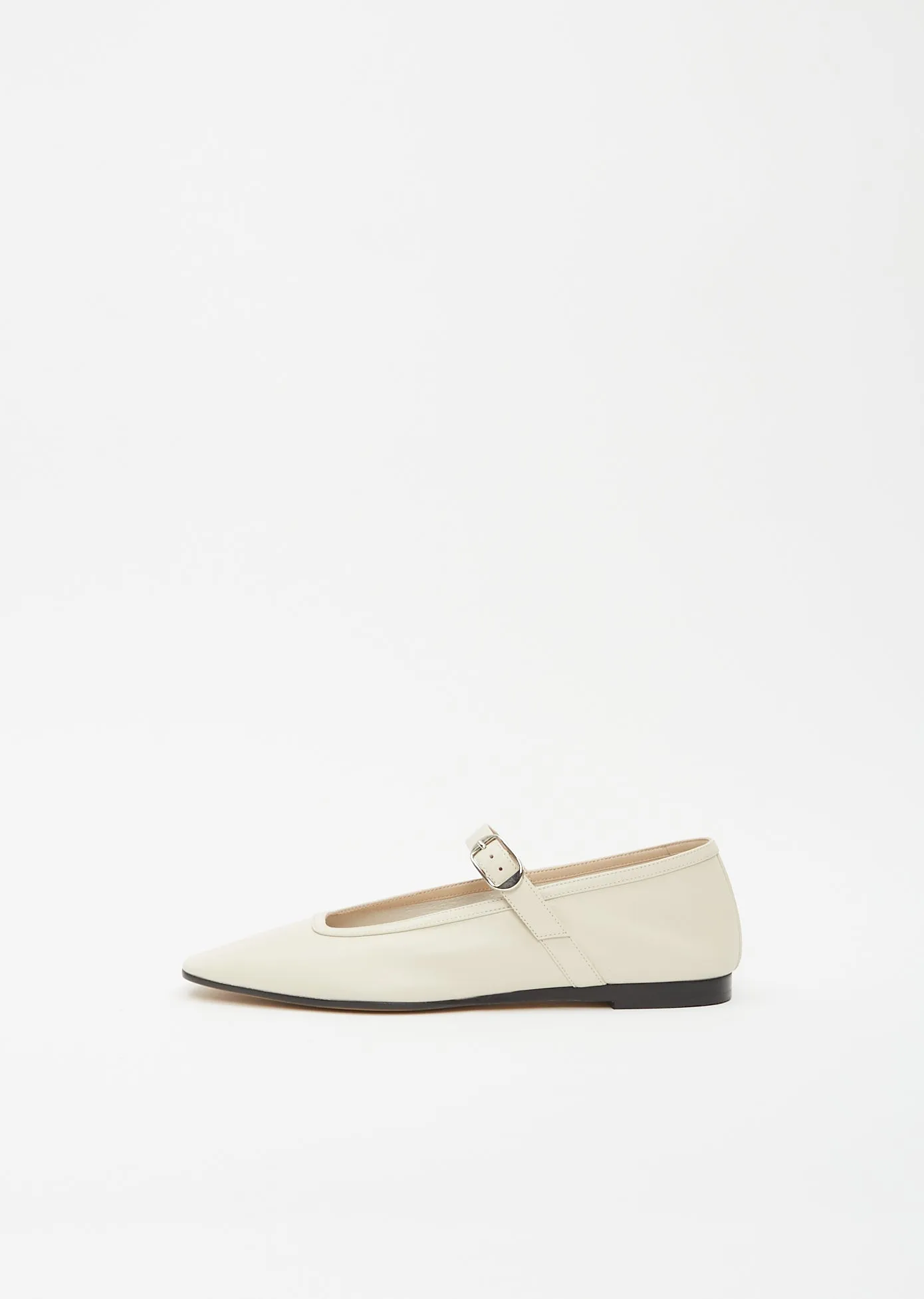 Leather Ballet Mary Jane  Ecru