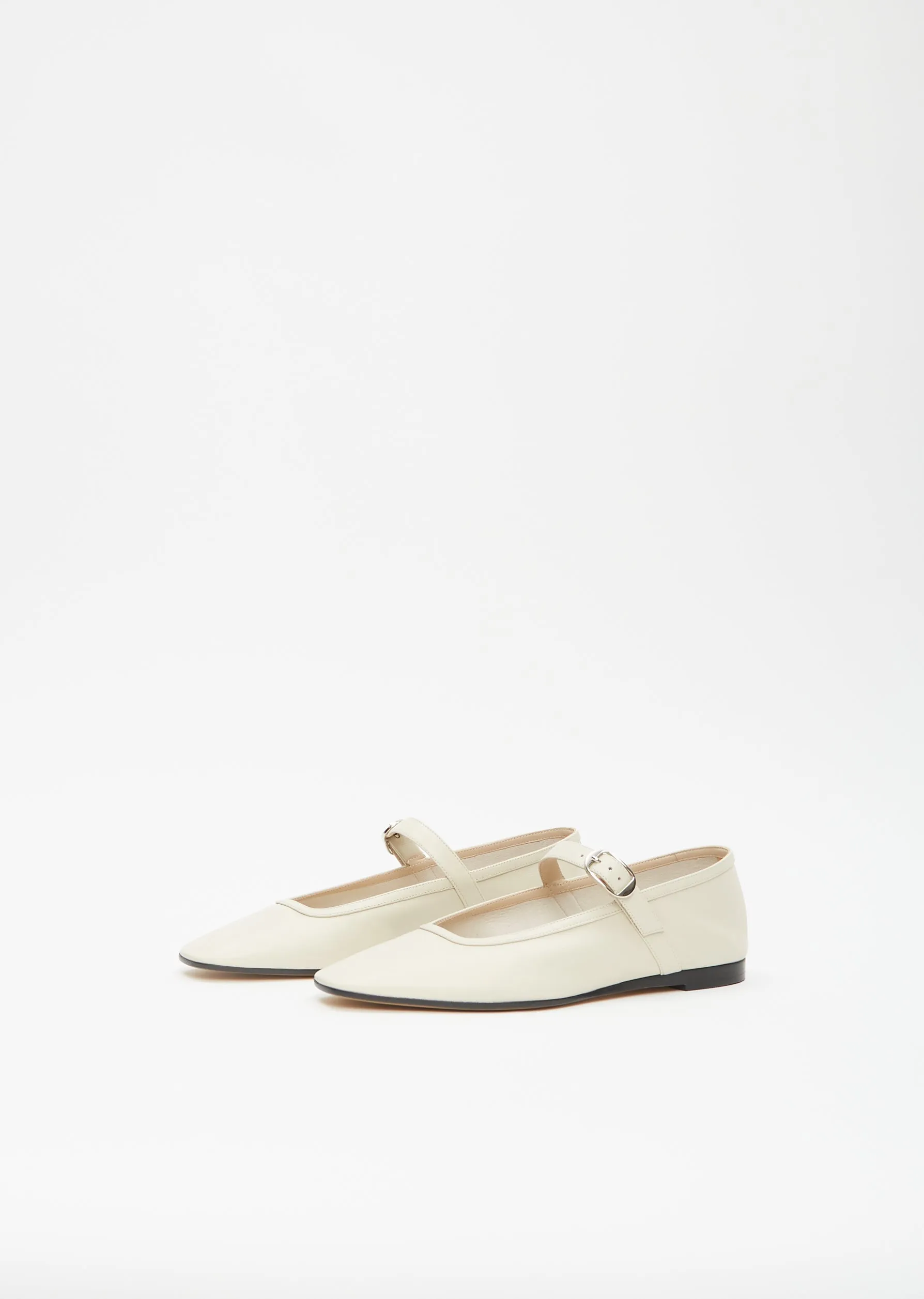 Leather Ballet Mary Jane  Ecru
