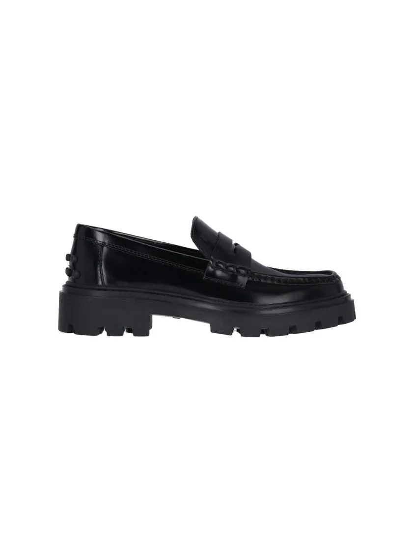 Leather Moccasins  Black