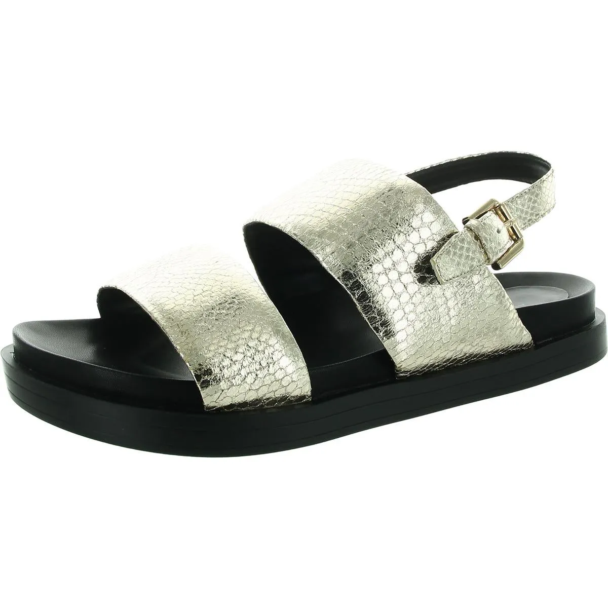 Leggenda Womens Faux Leather Patent Slingback Sandals