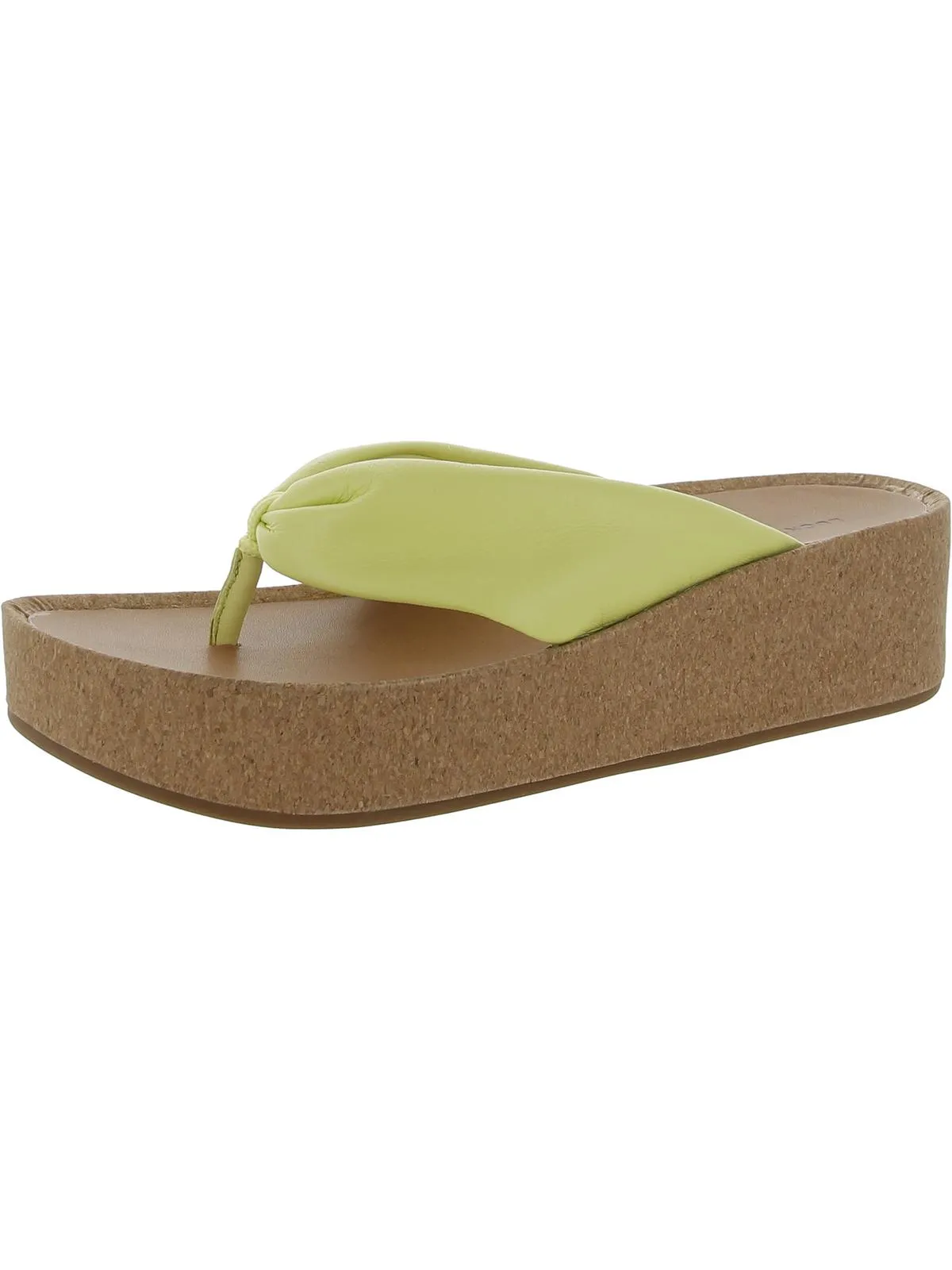 Lellina  Womens Leather Flatform Platform Sandals
