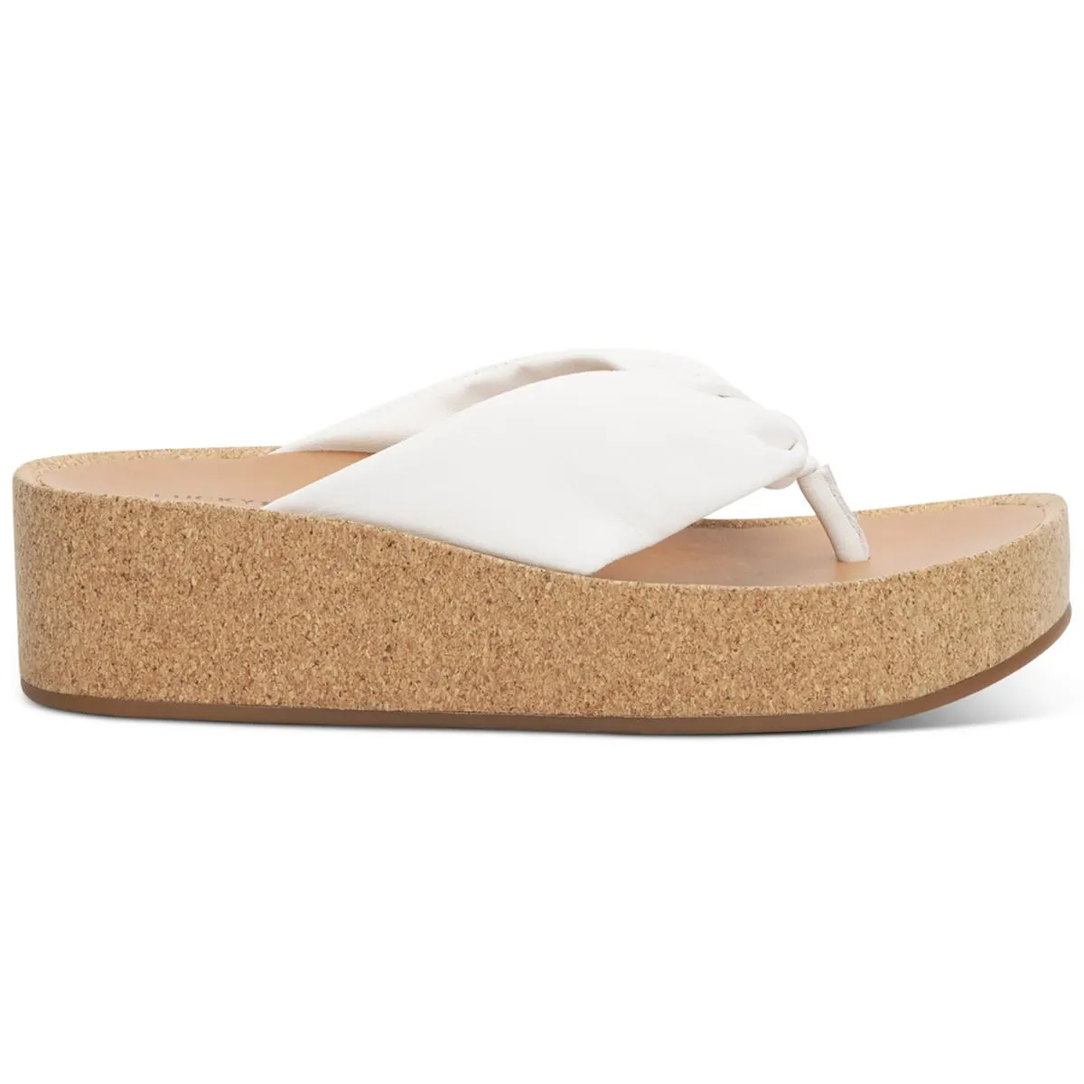 Lellina  Womens Leather Flatform Platform Sandals