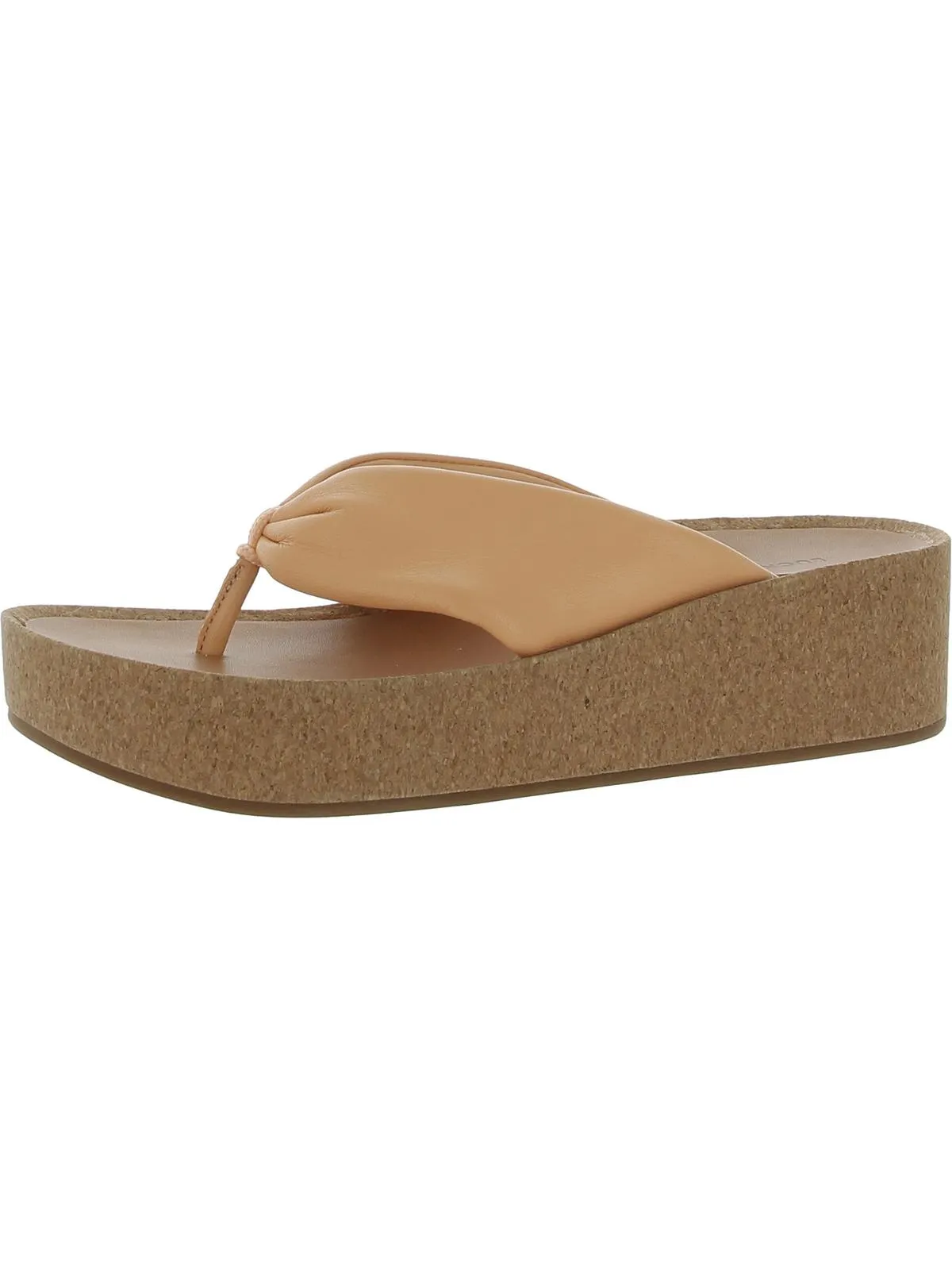 Lellina  Womens Leather Flatform Platform Sandals