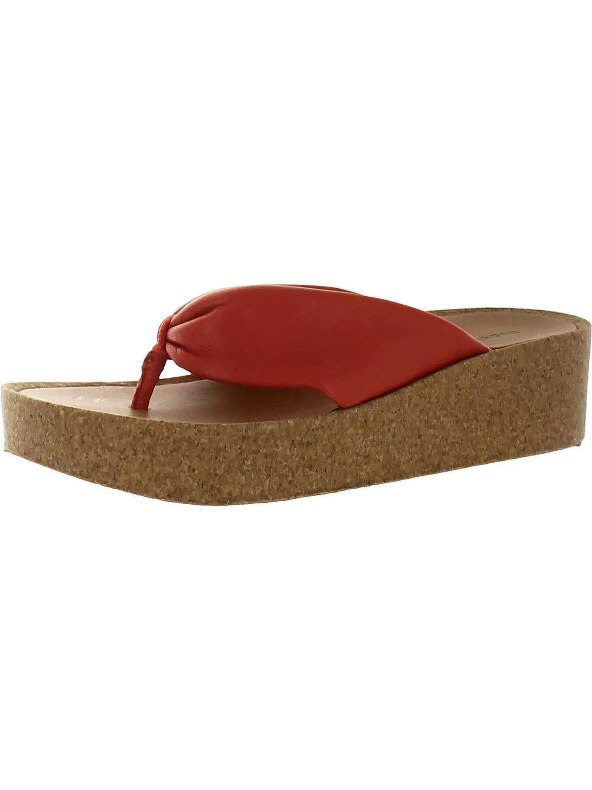 Lellina  Womens Leather Flatform Platform Sandals