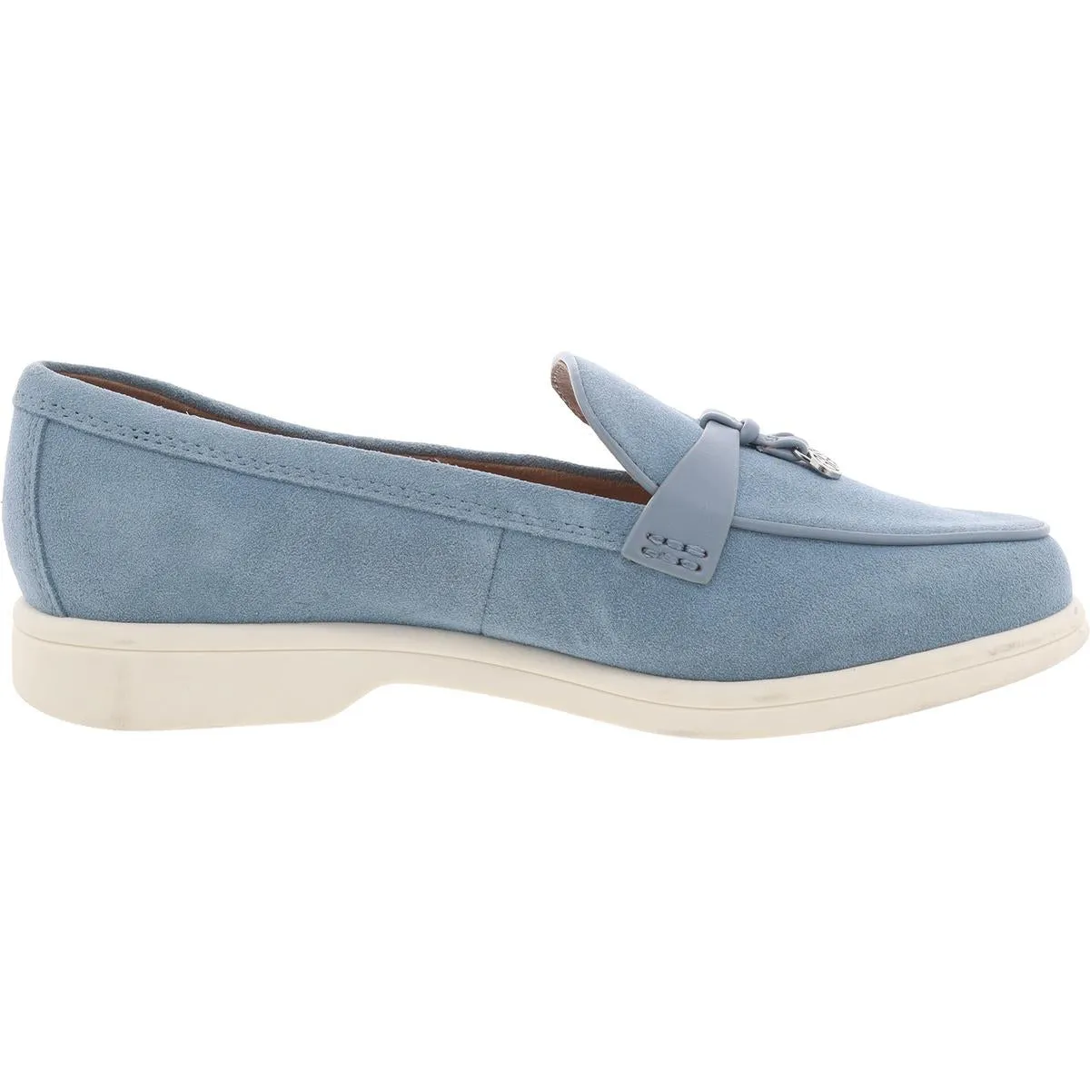 LESLEES Womens Cushioned Footbed Suede Loafers