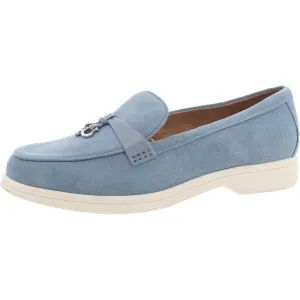 LESLEES Womens Cushioned Footbed Suede Loafers