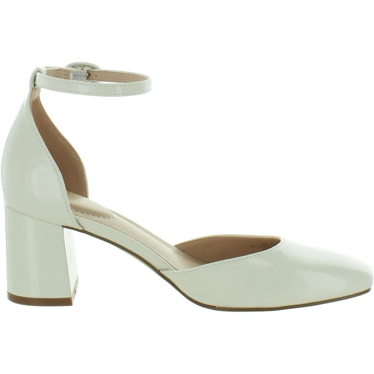 Letsadd 3 Womens Faux Leather Ankle Strap Block Heels