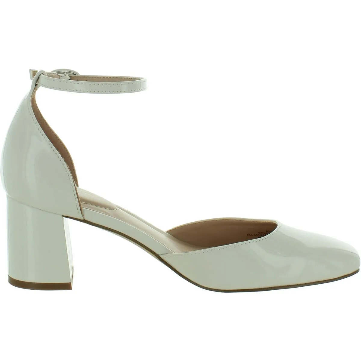Letsadd 3 Womens Faux Leather Ankle Strap Block Heels
