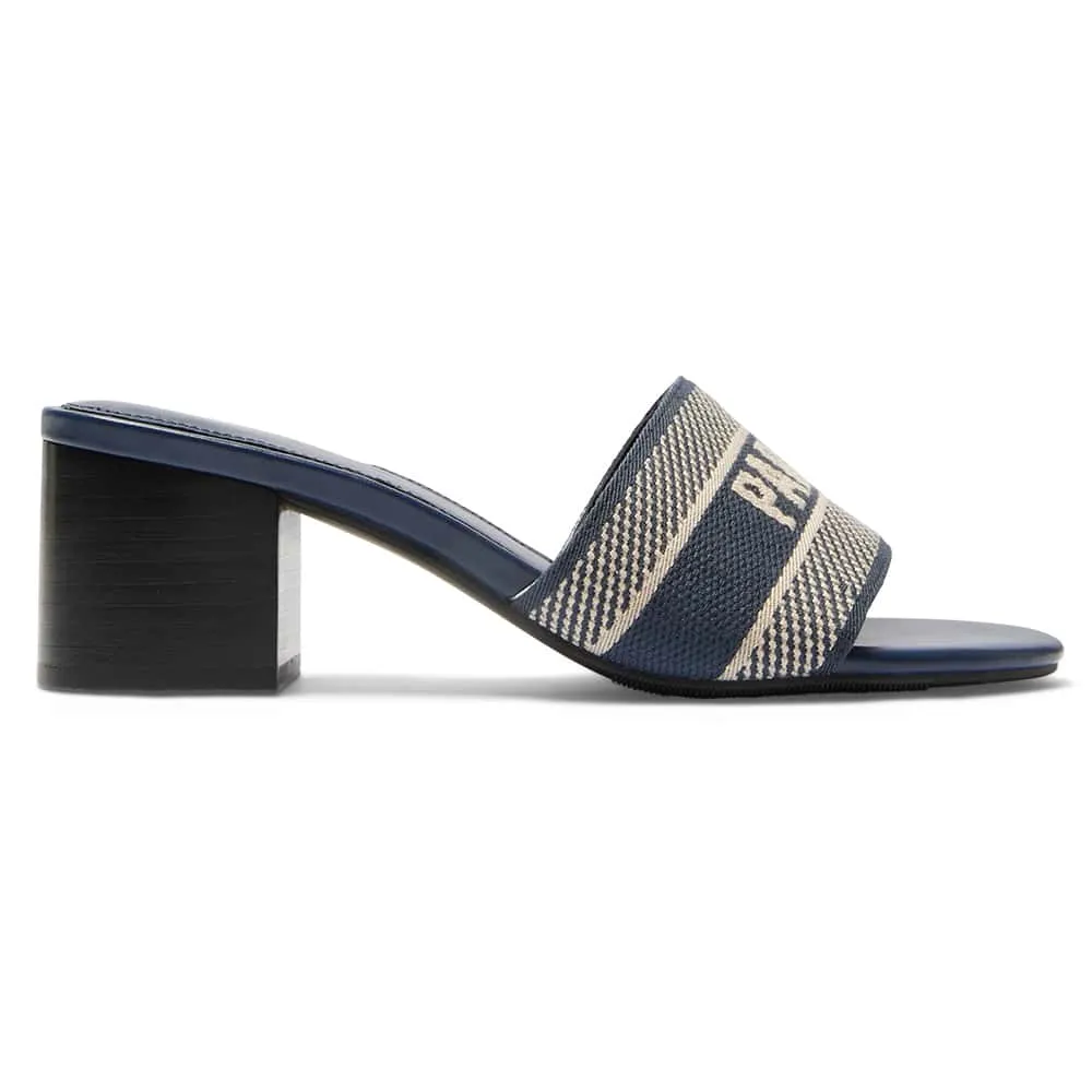 Liberty Heel in Navy