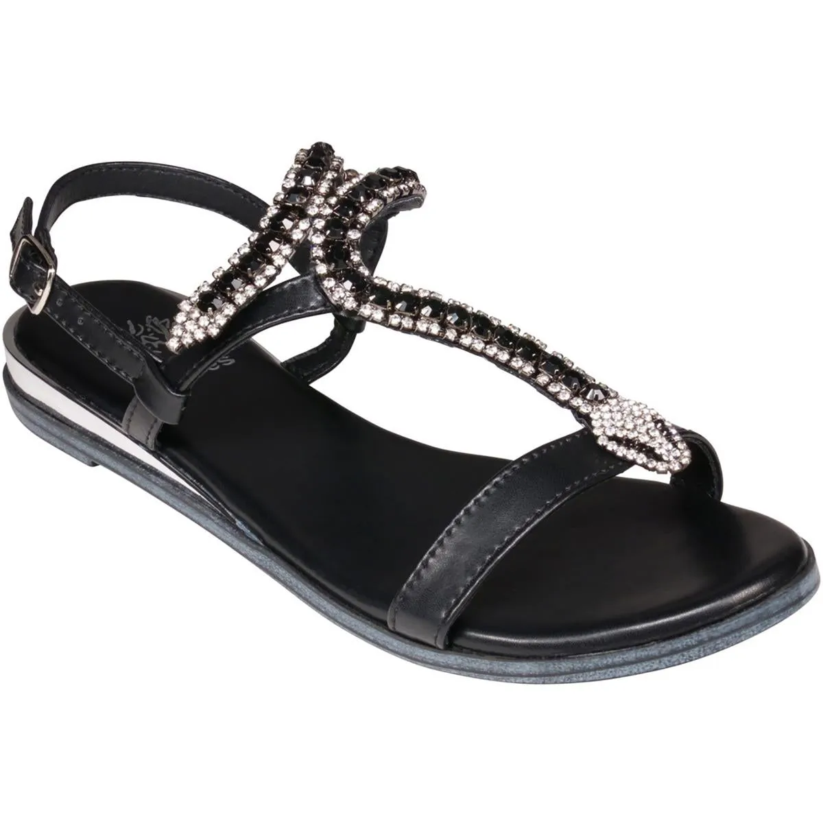 LIDIA Womens Faux Leather Open Toe Slingback Sandals