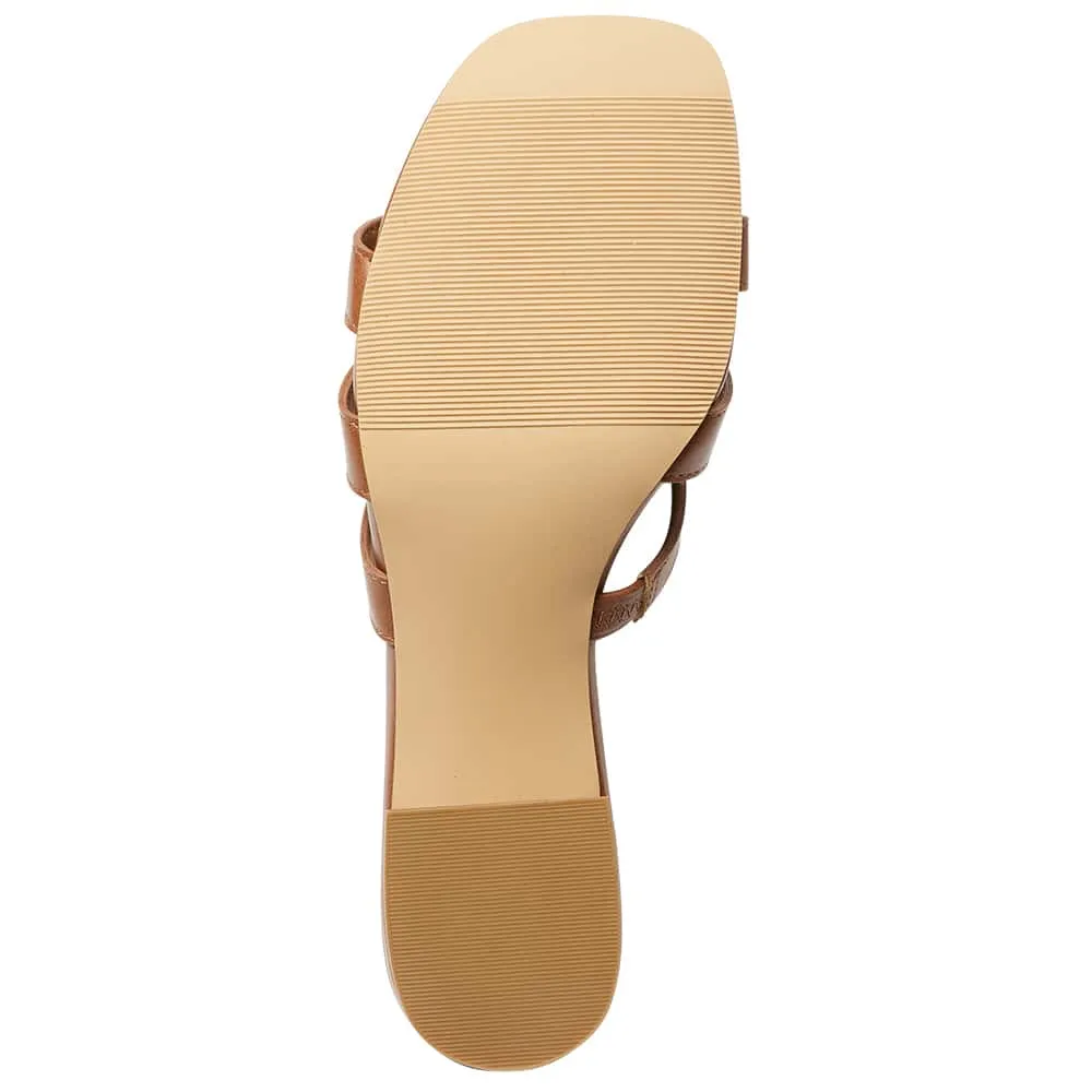 Lily Heel in Cognac Smooth