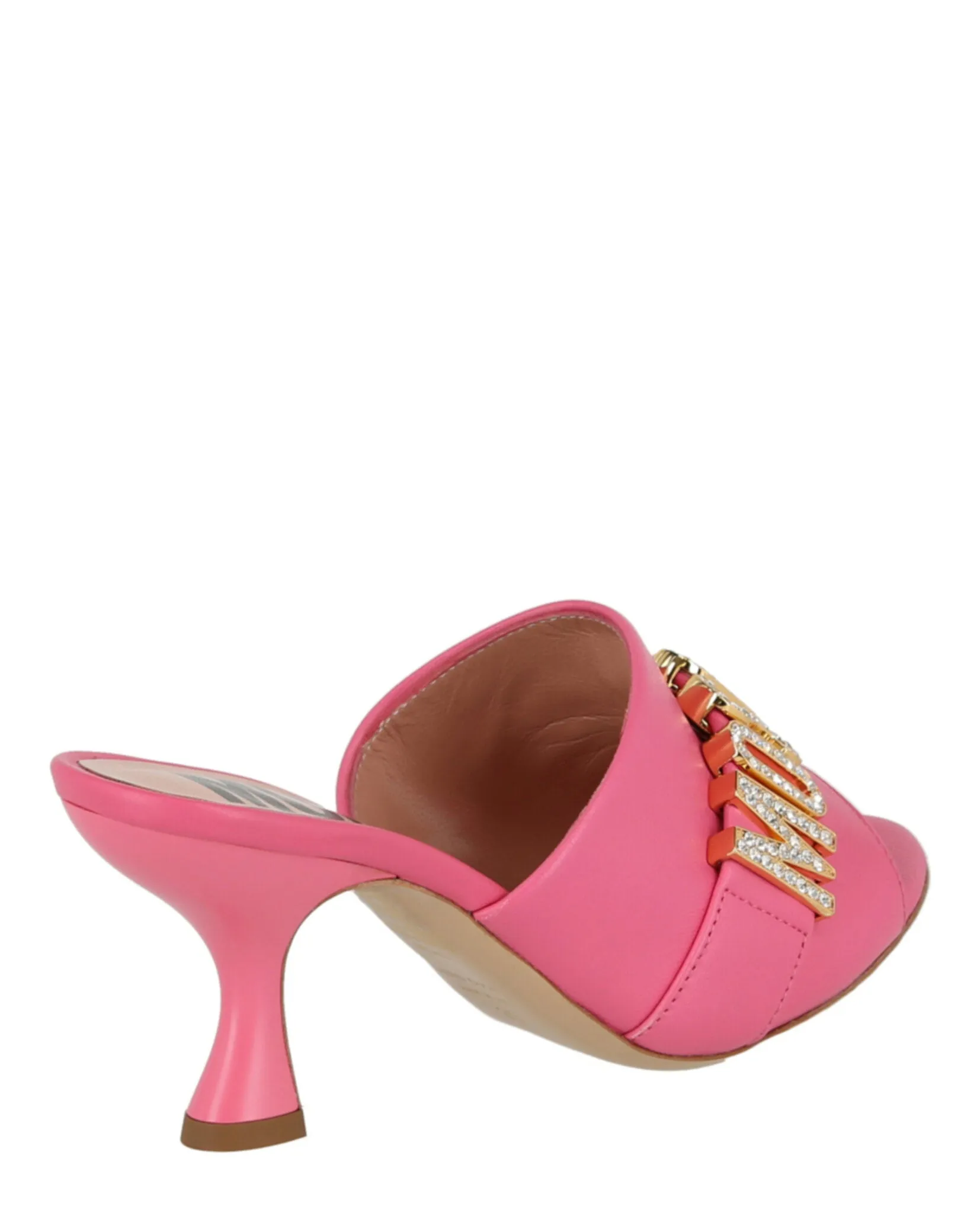 Logo Embellished Heel Sandal