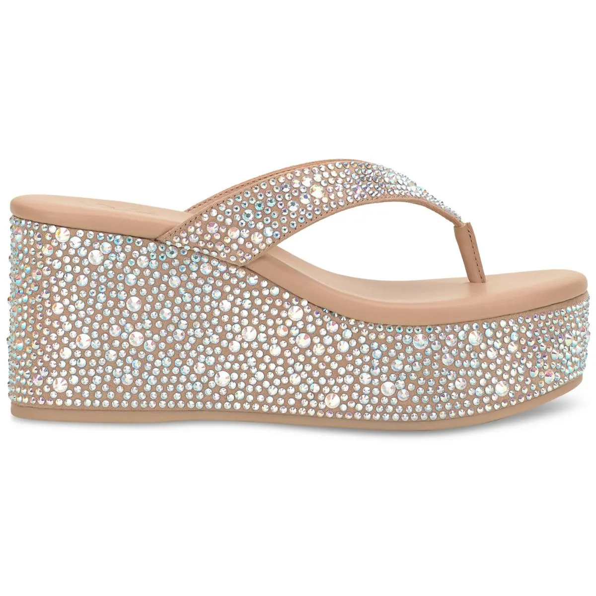 Loli Womens Slip-On Thong Wedge Sandals