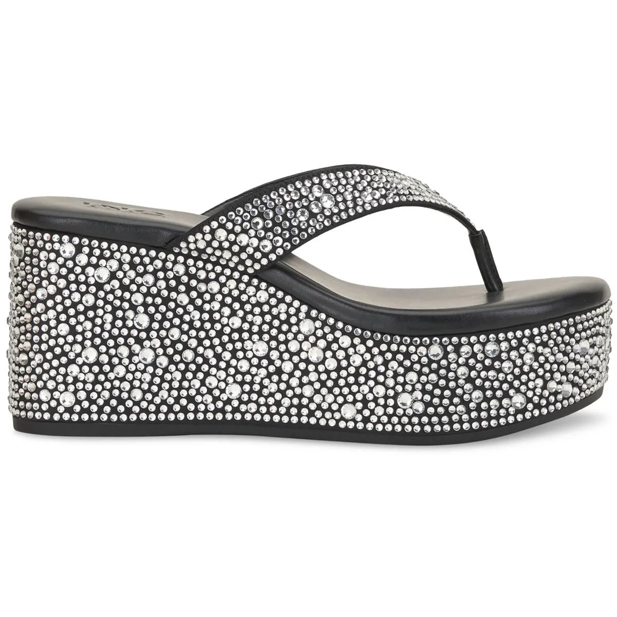 Loli Womens Slip-On Thong Wedge Sandals