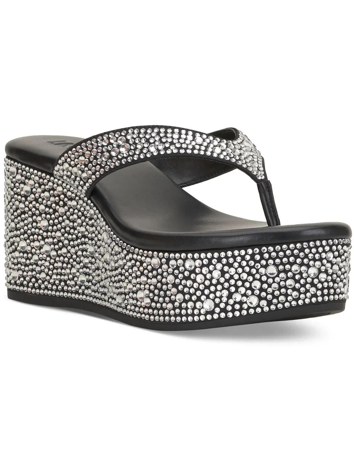 Loli Womens Slip-On Thong Wedge Sandals