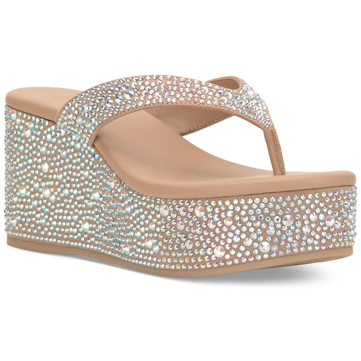 Loli Womens Slip-On Thong Wedge Sandals
