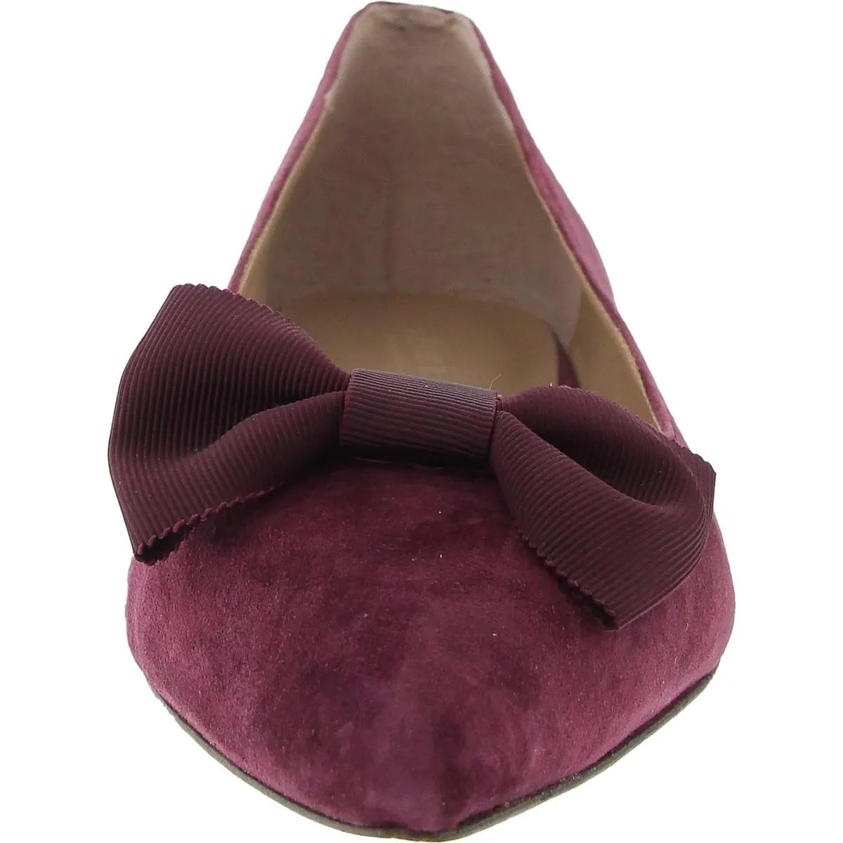 LONDYNBOW Womens Bow Leather Flat Shoes