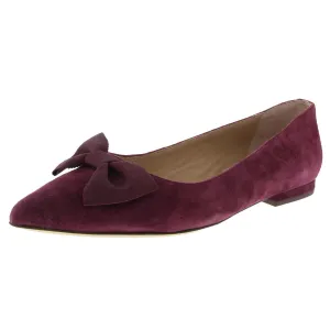 LONDYNBOW Womens Bow Leather Flat Shoes