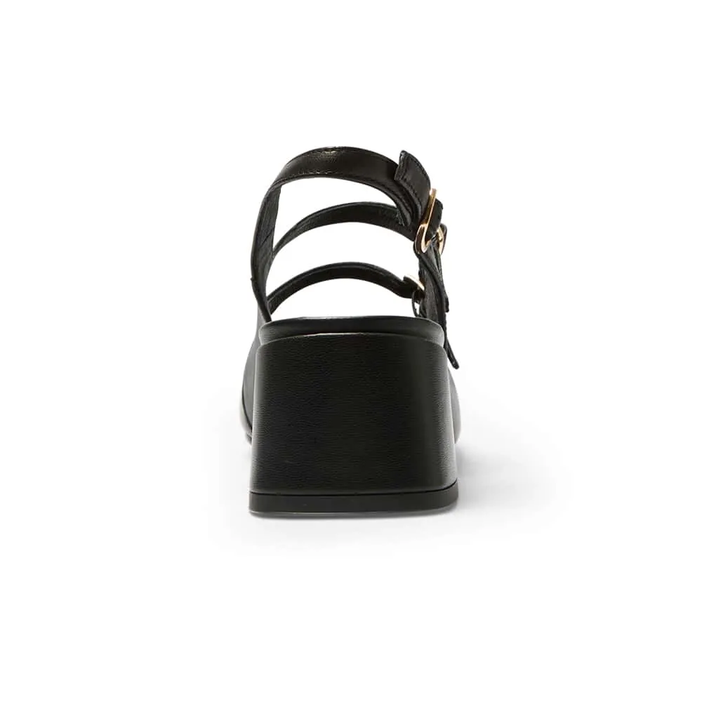 Louisa Heel in Black Leather