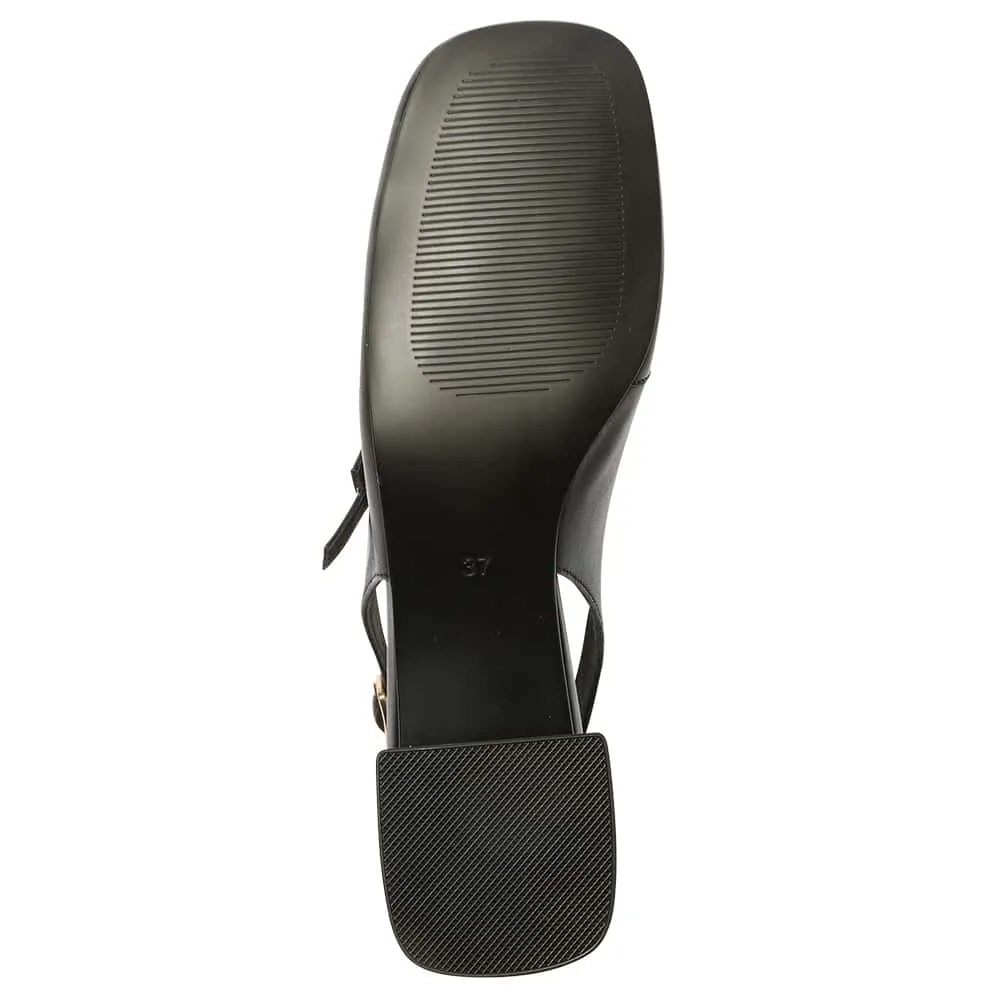 Louisa Heel in Black Leather