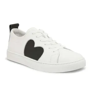 Love Sneaker in White And Black Leather