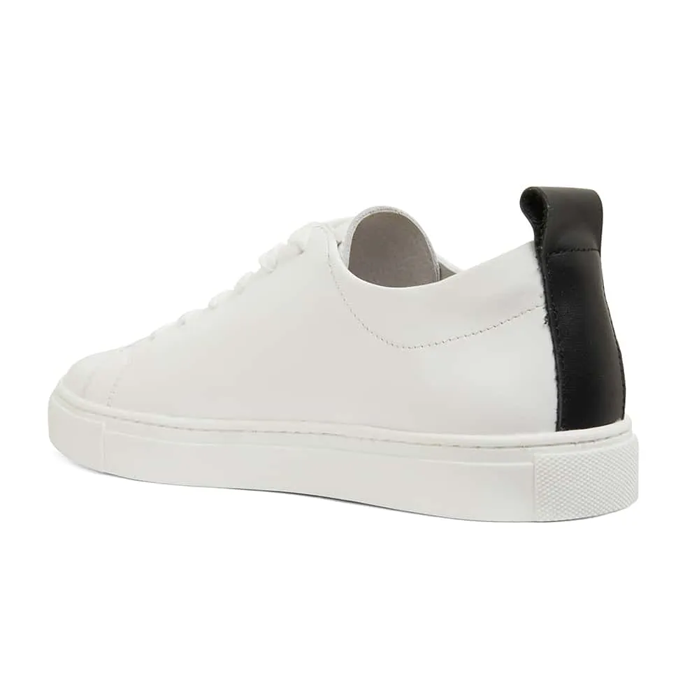 Love Sneaker in White And Black Leather