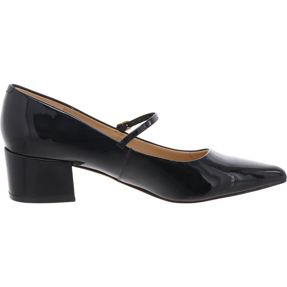 LUCCIE Womens Block Heel Manmade Mary Jane Heels