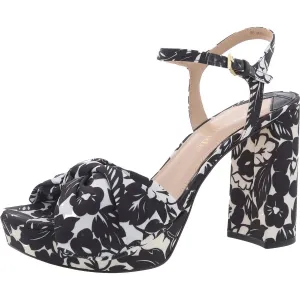 Lucie Womens Satin Square Toe Slingback Sandals