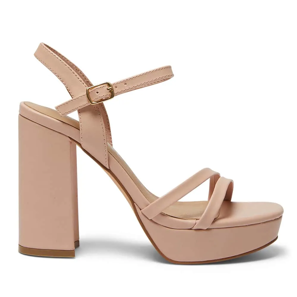 Lulu Heel in Blush Smooth