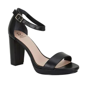 Lush Heel in Black Leather