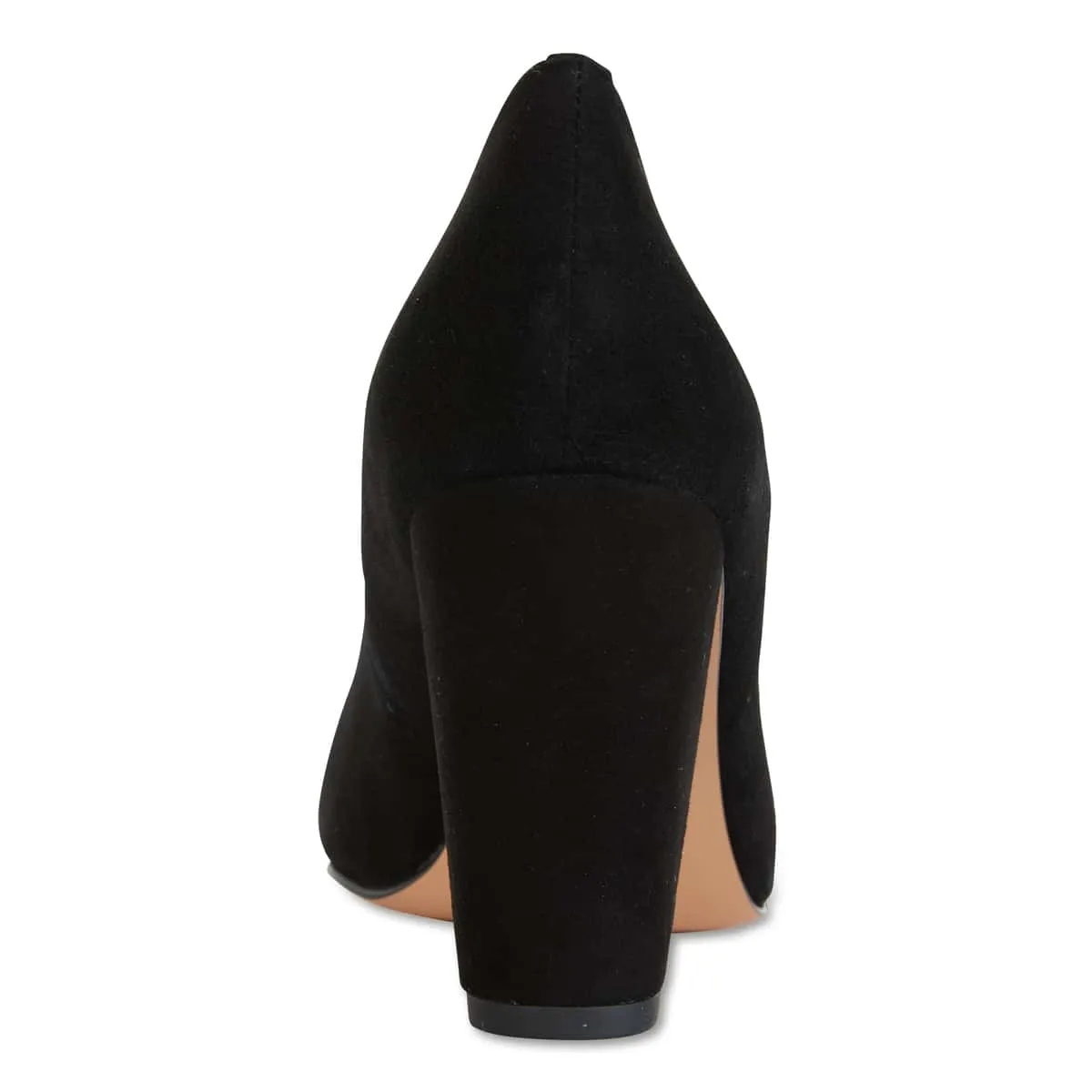 Lyric Heel in Black Suede
