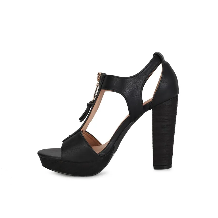 Maddie Women's Comfortable Platform Sandal Shoes with Zipper