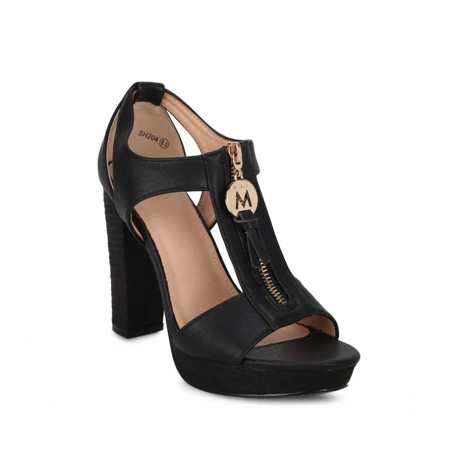 Maddie Women's Comfortable Platform Sandal Shoes with Zipper