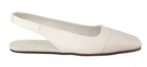 Maison Margiela Leather Slingback Slip On Flats Women's Shoes (Pre-Owned)